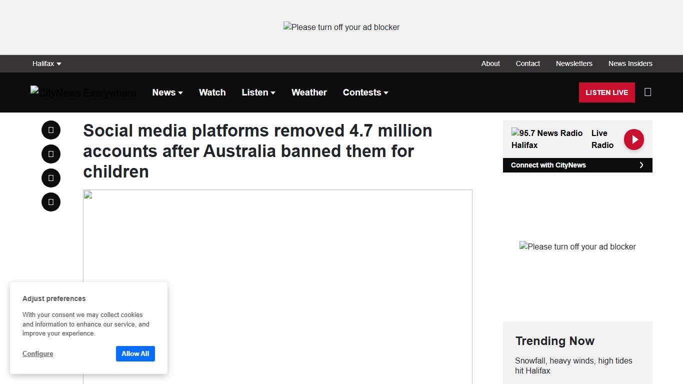 Social media platforms removed 4.7 million accounts after Australia banned them for children