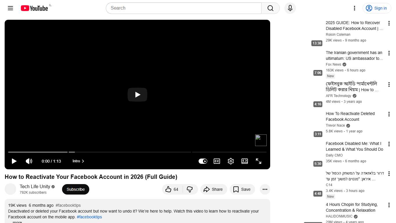 How to Reactivate Your Facebook Account in 2026 (Full Guide) - YouTube